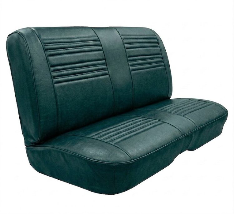 Rear Bench Seat Upholstery Kit for 1967 Chevy Chevelle, 4-Door Wagon [Madrid Grain Vinyl Light Blue]