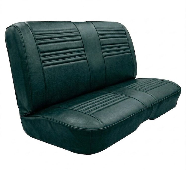 Rear Bench Seat Upholstery Kit for 1967 Chevy Chevelle, 4-Door Wagon [Madrid Grain Vinyl Turquoise]