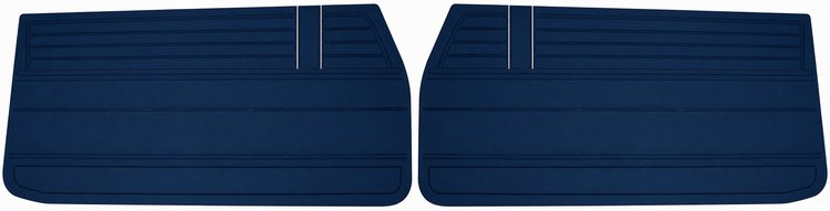 Front Standard Door Panel Set for 1968 Chevrolet Chevelle, El Camino, Fits all 2-Door Coupe (HT) & Convertible [Dark Blue]