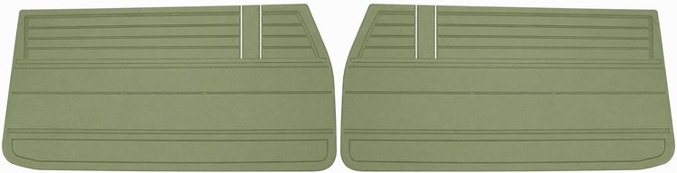 Front Standard Door Panel Set for 1968 Chevrolet Chevelle, El Camino, Fits all 2-Door Coupe (HT) & Convertible [Ivy Gold]