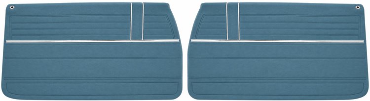 Front Deluxe Door Panel Set for 1968 Chevrolet Chevelle [Light Blue]