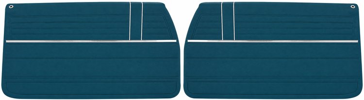 Front Deluxe Door Panel Set for 1968 Chevrolet Chevelle [Medium Blue]