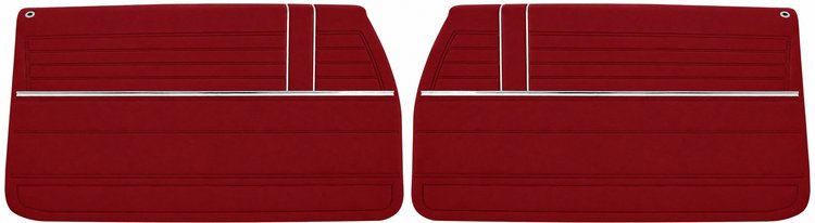 Front Deluxe Door Panel Set for 1968 Chevrolet Chevelle [Red]