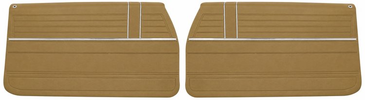 Front Deluxe Door Panel Set for 1968 Chevrolet Chevelle [Saddle]