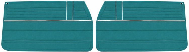 Front Deluxe Door Panel Set for 1968 Chevrolet Chevelle [Turquoise]
