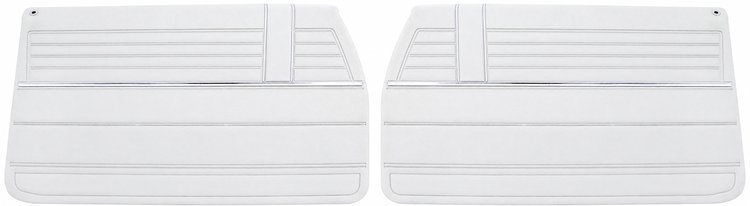 Front Deluxe Door Panel Set for 1968 Chevrolet Chevelle [White]