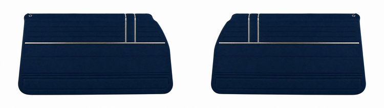 Front Deluxe Door Panel Set for 1968 Chevrolet El Camino [Dark Blue]