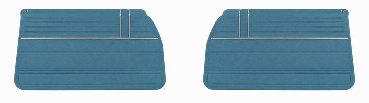 Front Deluxe Door Panel Set for 1968 Chevrolet El Camino [Light Blue]