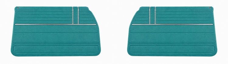 Front Deluxe Door Panel Set for 1968 Chevrolet El Camino [Saddle]