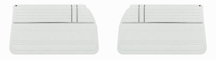 Front Deluxe Door Panel Set for 1968 Chevrolet El Camino [White]