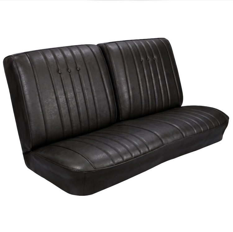 Front Split Back Bench Seat Upholstery Kit for 1968 Chevy Chevelle, El Camino & Malibu [Madrid Grain Vinyl Black]