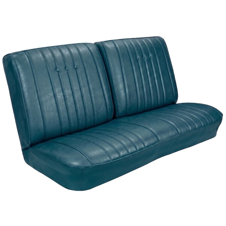 Front Split Back Bench Seat Upholstery Kit for 1968 Chevy Chevelle, El Camino & Malibu [Madrid Grain Vinyl Turquoise]