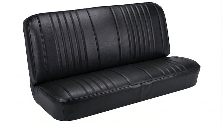 Rear Bench Seat Upholstery Kit for 1968 Chevy Chevelle, Coupe, Hardtop [Madrid Grain Vinyl Black]