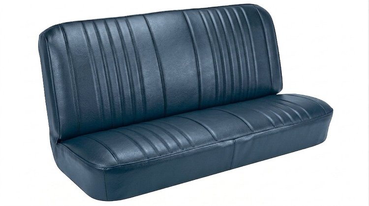 Rear Bench Seat Upholstery Kit for 1968 Chevy Chevelle, Coupe, Hardtop [Madrid Grain Vinyl Light Blue]