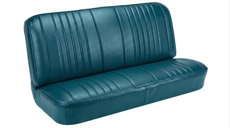 Rear Bench Seat Upholstery Kit for 1968 Chevy Chevelle, Coupe, Hardtop [Madrid Grain Vinyl Turquoise]