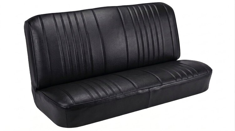 Rear Bench Seat Upholstery Kit for 1968 Chevy Chevelle, Convertible [Madrid Grain Vinyl Black]