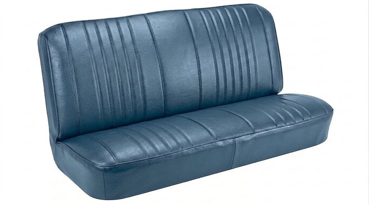 Rear Bench Seat Upholstery Kit for 1968 Chevy Chevelle, Convertible [Madrid Grain Vinyl Light Blue]