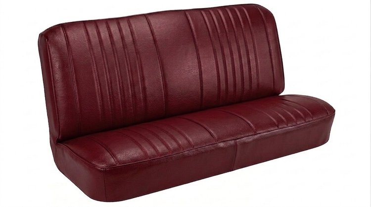 Rear Bench Seat Upholstery Kit for 1968 Chevy Chevelle, Convertible [Madrid Grain Vinyl Red]