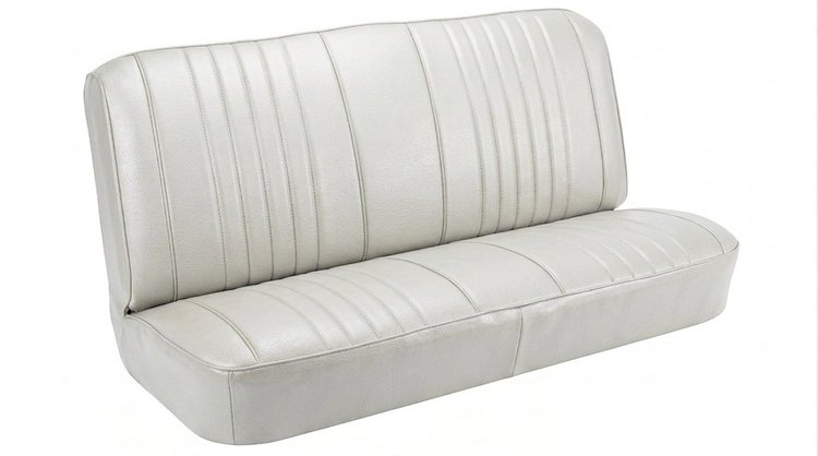 Rear Bench Seat Upholstery Kit for 1968 Chevy Chevelle, Convertible [Madrid Grain Vinyl White]