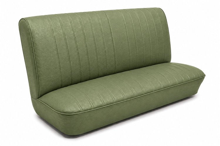 Front Solid Back Bench Seat Upholstery Kit for 1968 Chevy Chevelle, 4-Door Sedan & Wagon [Madrid Grain Vinyl Ivy Gold]