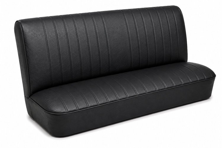 Rear Bench Seat Upholstery Kit for 1968 Chevy Chevelle, 4-Door Sedan [Madrid Grain Vinyl Black]