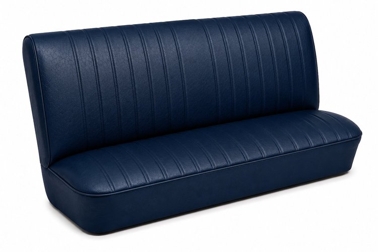 Rear Bench Seat Upholstery Kit for 1968 Chevy Chevelle, 4-Door Sedan [Madrid Grain Vinyl Dark Blue]