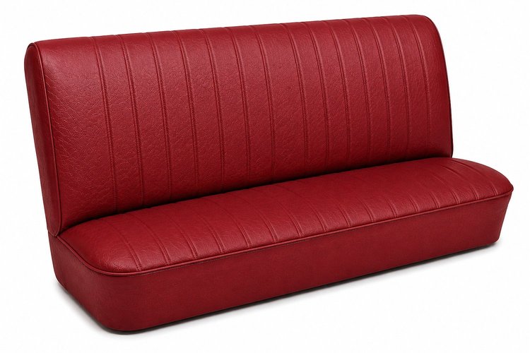Rear Bench Seat Upholstery Kit for 1968 Chevy Chevelle, 4-Door Sedan [Madrid Grain Vinyl Red]