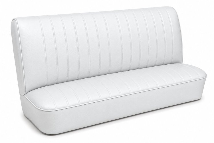 Rear Bench Seat Upholstery Kit for 1968 Chevy Chevelle, 4-Door Sedan [Madrid Grain Vinyl White]