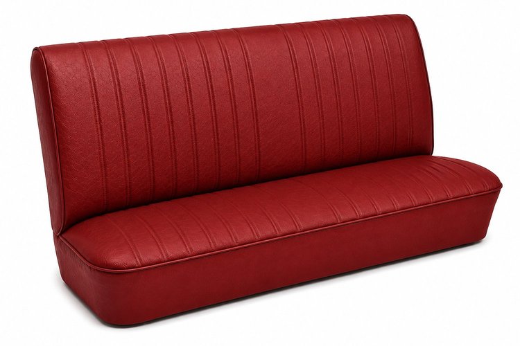 Rear Bench Seat Upholstery Kit for 1968 Chevy Chevelle, 4-Door Wagon [Madrid Grain Vinyl Red]