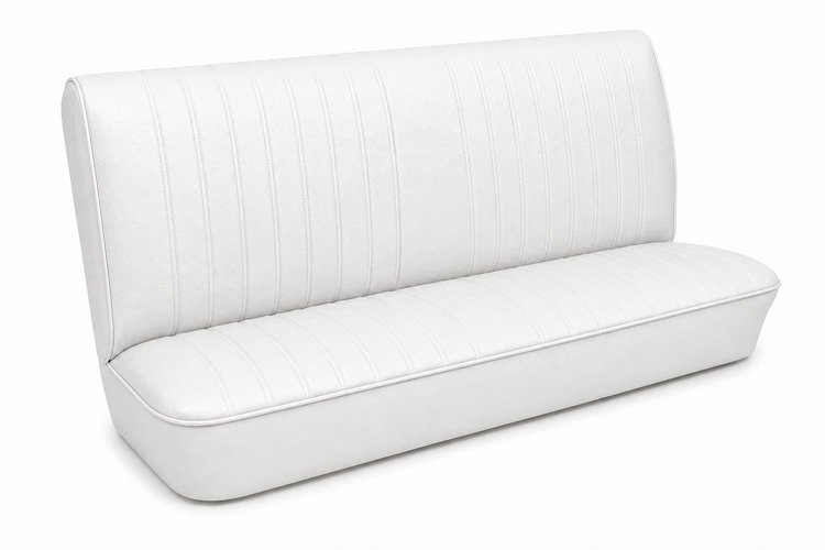 Rear Bench Seat Upholstery Kit for 1968 Chevy Chevelle, 4-Door Wagon [Madrid Grain Vinyl White]