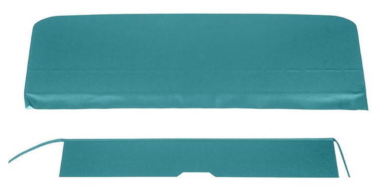 Rear Seat Upper Trim Panel Set Fits Select 1965-1967 Chevrolet Chevelle & Malibu Convertible Models, 2-Piece [Aqua]