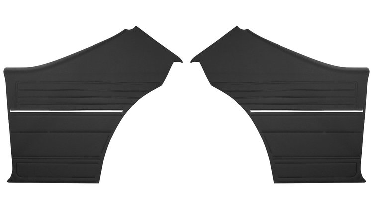 Rear Deluxe Side Panel Set for 1968 Chevrolet Chevelle, 2-Door Coupe (HT) [Black]