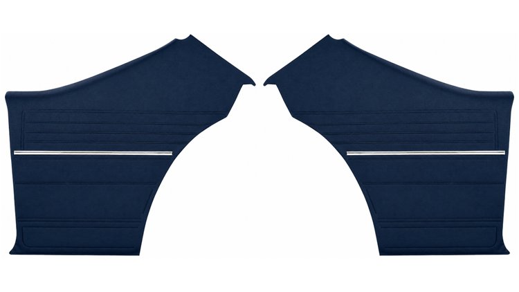 Rear Deluxe Side Panel Set for 1968 Chevrolet Chevelle, 2-Door Coupe (HT) [Dark Blue]