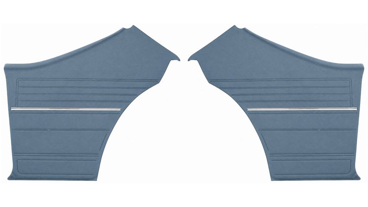 Rear Deluxe Side Panel Set for 1968 Chevrolet Chevelle, 2-Door Coupe (HT) [Light Blue]