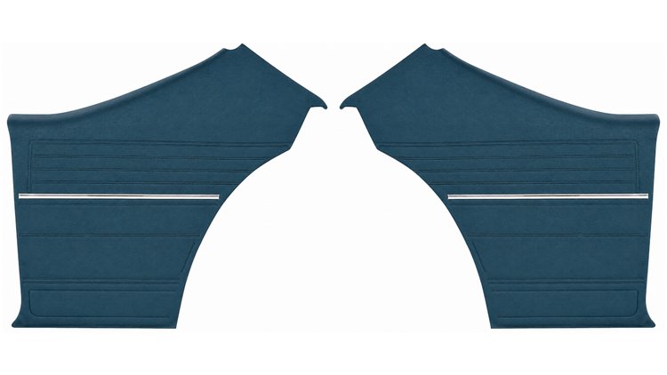 Rear Deluxe Side Panel Set for 1968 Chevrolet Chevelle, 2-Door Coupe (HT) [Medium Blue]