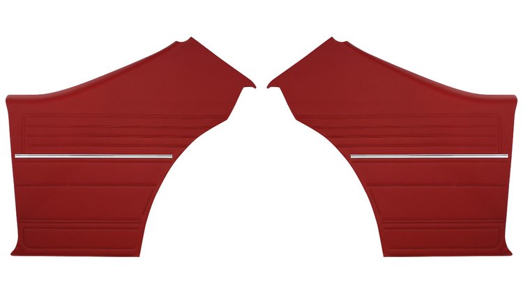 Rear Deluxe Side Panel Set for 1968 Chevrolet Chevelle, 2-Door Coupe (HT) [Red]