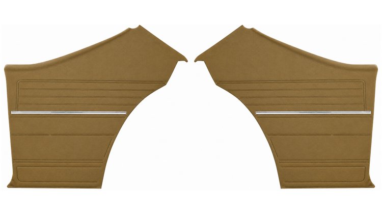 Rear Deluxe Side Panel Set for 1968 Chevrolet Chevelle, 2-Door Coupe (HT) [Saddle]