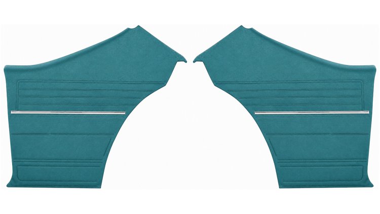 Rear Deluxe Side Panel Set for 1968 Chevrolet Chevelle, 2-Door Coupe (HT) [Turquoise]