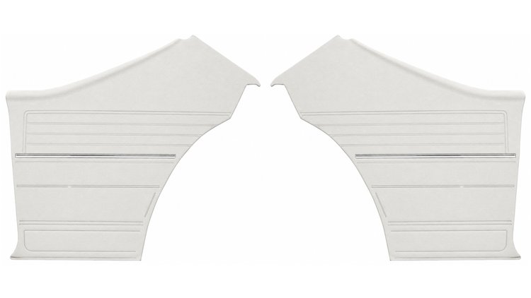 Rear Deluxe Side Panel Set for 1968 Chevrolet Chevelle, 2-Door Coupe (HT) [White]