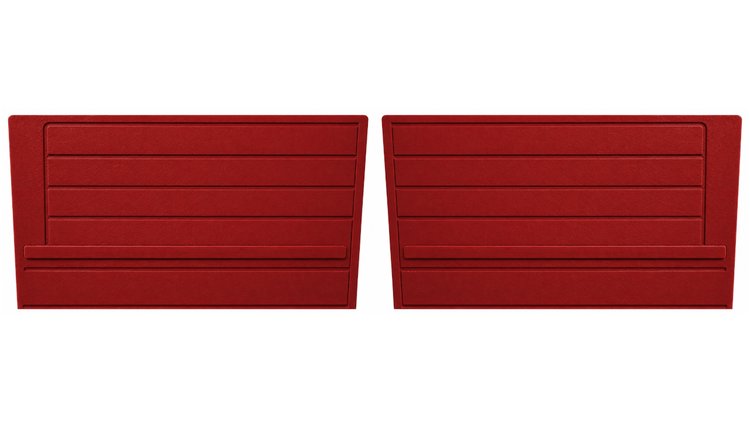 Rear Standard Side Panel Set for 1968 Chevrolet Chevelle, 2-Door Convertible [Red]