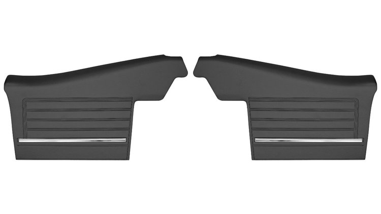 Rear Deluxe Side Panel Set for 1968 Chevrolet Chevelle, 2-Door Convertible [Black]