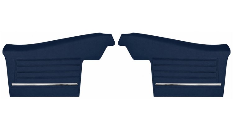 Rear Deluxe Side Panel Set for 1968 Chevrolet Chevelle, 2-Door Convertible [Dark Blue]