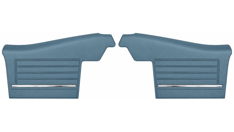 Rear Deluxe Side Panel Set for 1968 Chevrolet Chevelle, 2-Door Convertible [Light Blue]