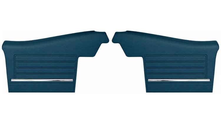 Rear Deluxe Side Panel Set for 1968 Chevrolet Chevelle, 2-Door Convertible [Medium Blue]