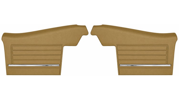 Rear Deluxe Side Panel Set for 1968 Chevrolet Chevelle, 2-Door Convertible [Saddle]