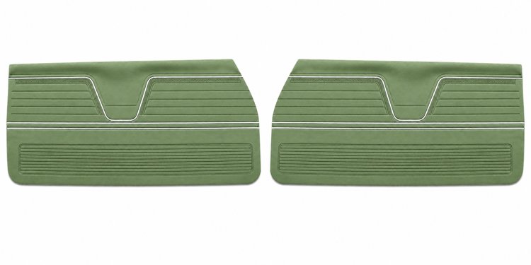 Front Standard Door Panel Set for 1969 Chevrolet Chevelle & El Camino, 2-Door Coupe (HT) and Convertible [Light Green]
