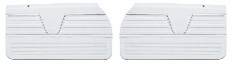 Front Deluxe Door Panel Set for 1969 Chevrolet Chevelle, All 2-Door Models [White]