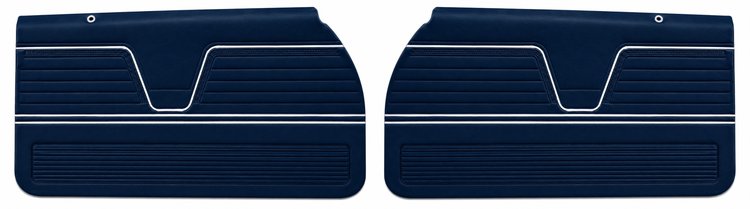 Front Deluxe Door Panel Set for 1969 Chevrolet Chevelle, All 2-Door Models [Dark Blue]