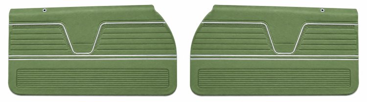 Front Deluxe Door Panel Set for 1969 Chevrolet Chevelle, All 2-Door Models [Light Green]