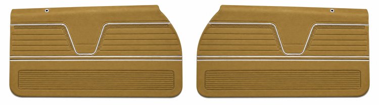 Front Deluxe Door Panel Set for 1969 Chevrolet Chevelle, All 2-Door Models [Saddle]